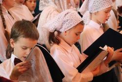 Детский сводный хор Югорской епархии принял участие в особой "детской" Литургии Патриарха Кирилла