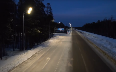 На трассе Югорск-Советский организовано освещение