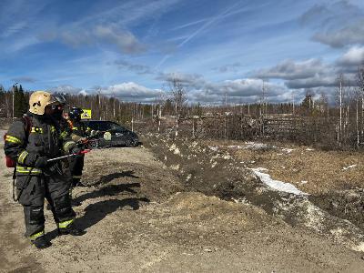 В Югорске прошли учения по ликвидации крупного лесного пожара